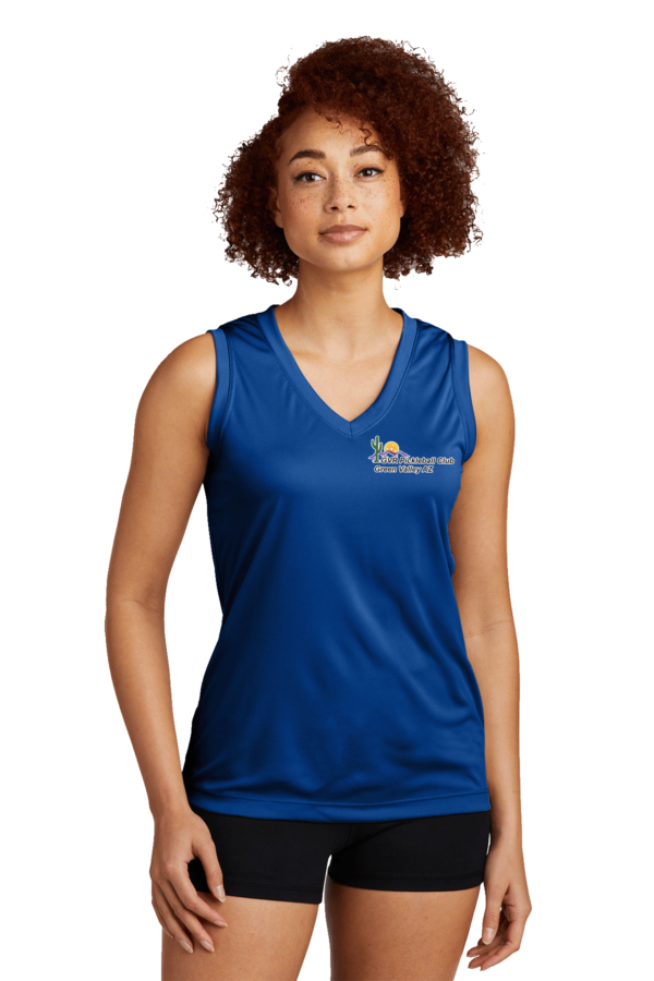 Ladies SportTek Sleeveless V Neck GVR Left Chest