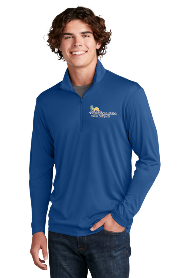 Mens SportTek 1/4 Zip Pullover GVR Left Chest
