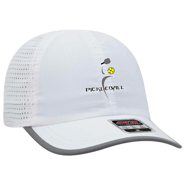 White Otto Cap Swish Design