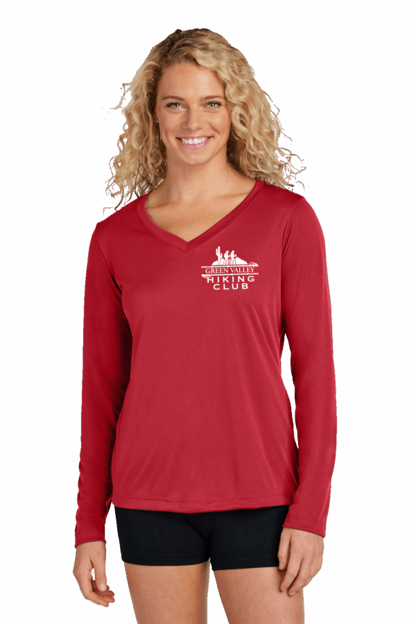 Ladies SportTek Long Sleeve V Neck GVHC