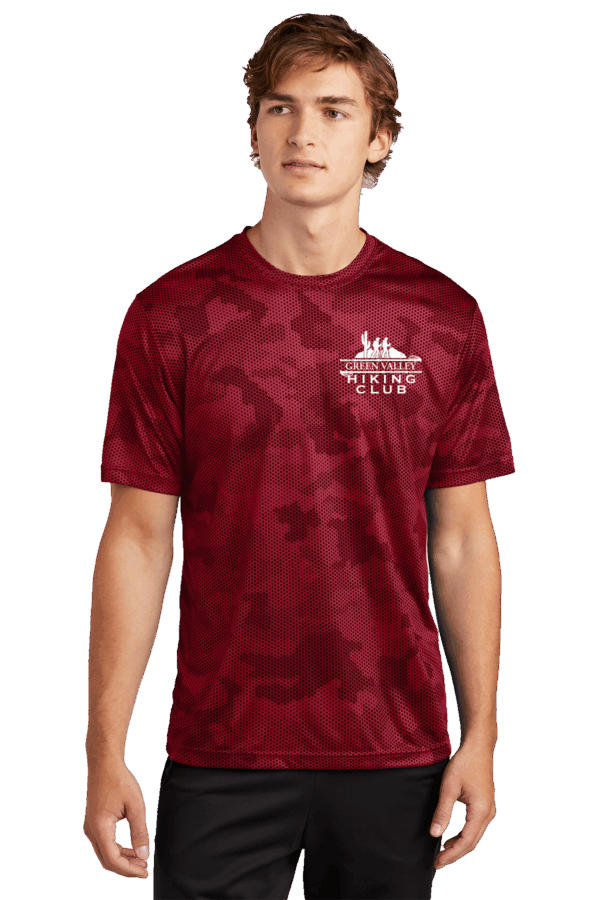 Mens SportTek Short Sleeve CamoHex GVHC